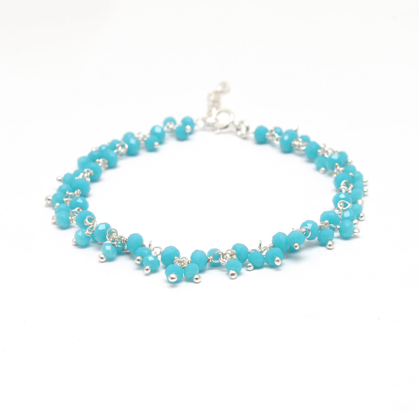 Sterling Silver Color Medley Gemstone Bracelet – Quartz & Chalcedony Mix