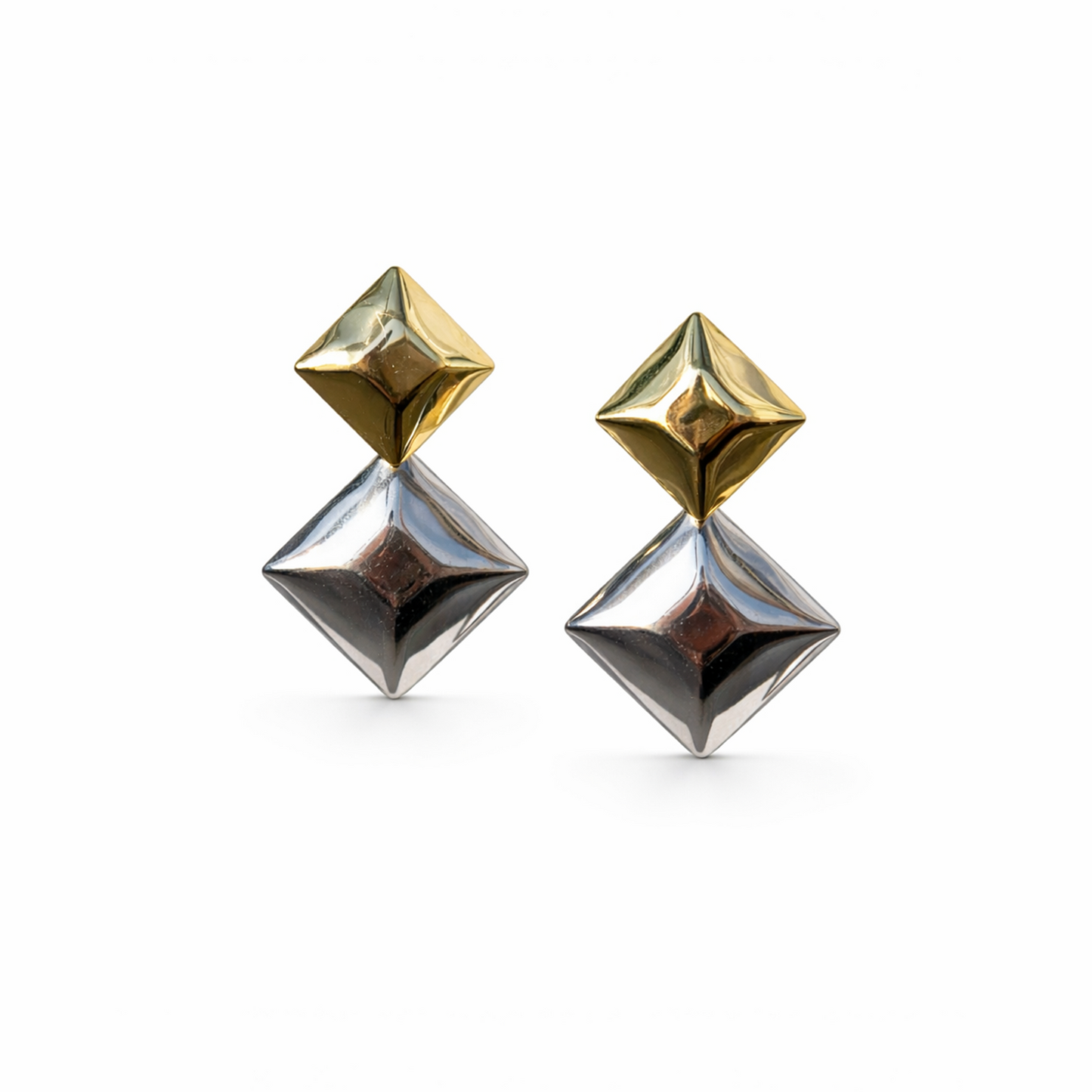 Handmade Sterling Silver Dangle Stud Earrings