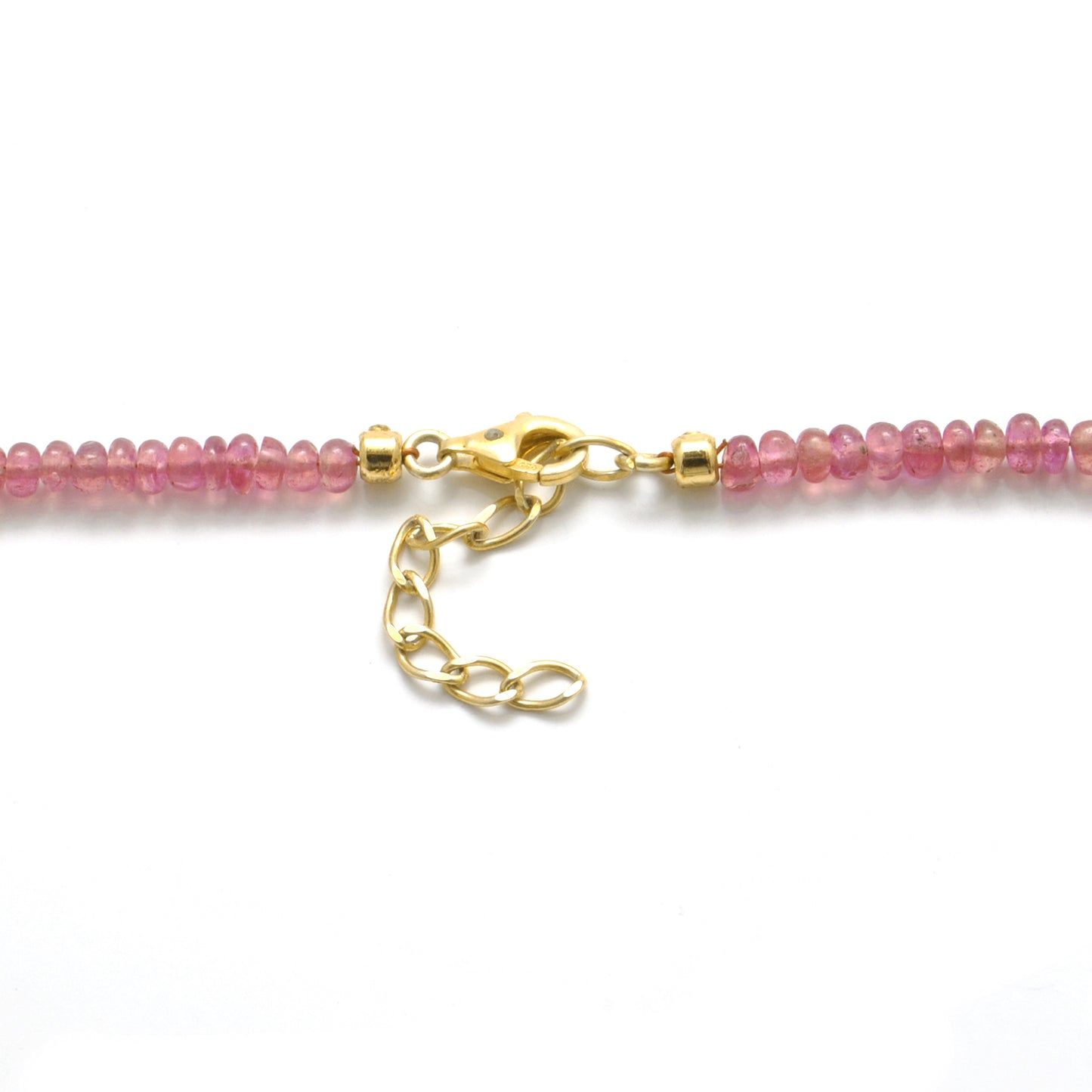 Ruby Beaded Necklace in Sterling Silver with Freshwater Pearl