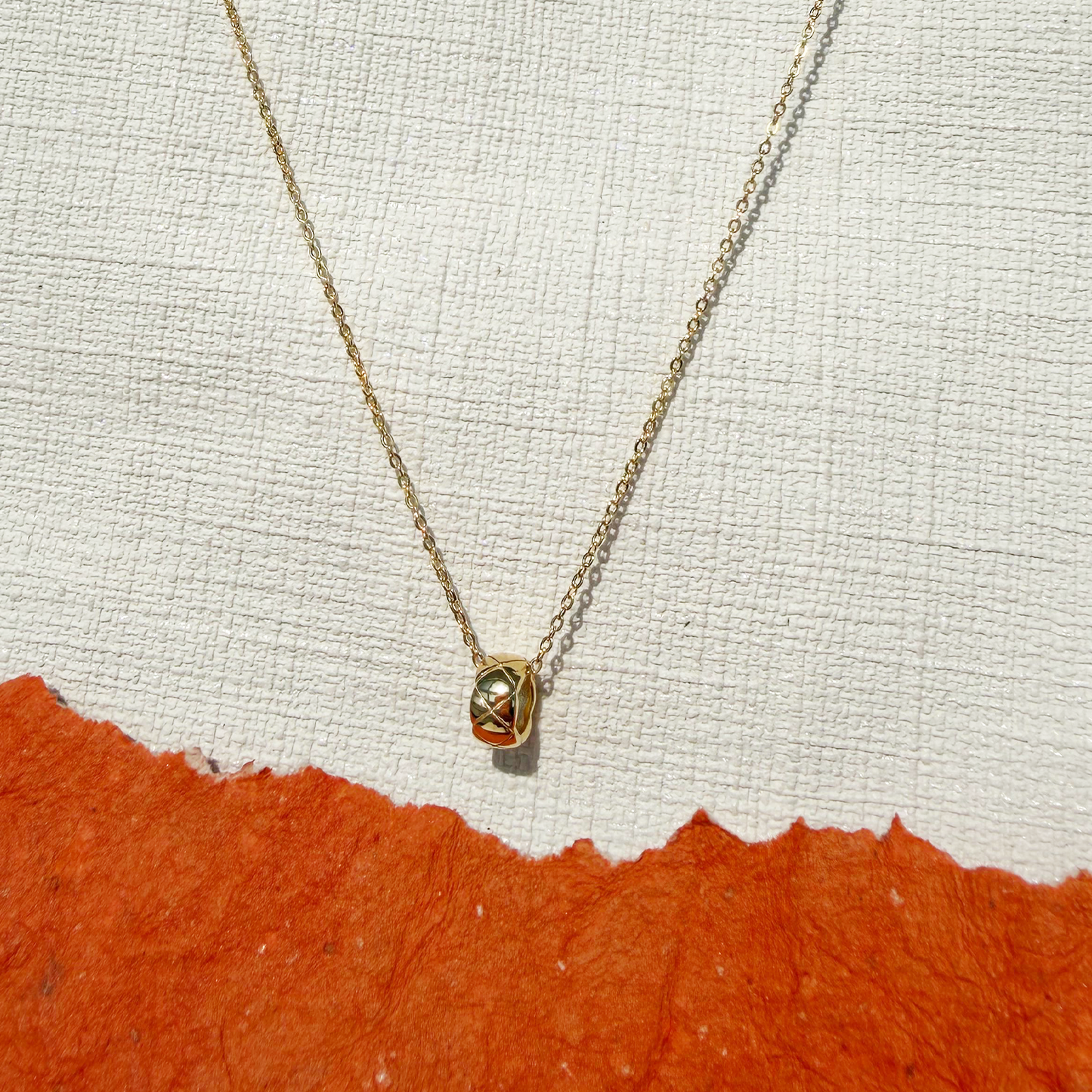 Gold Charm Necklace in Sterling Silver