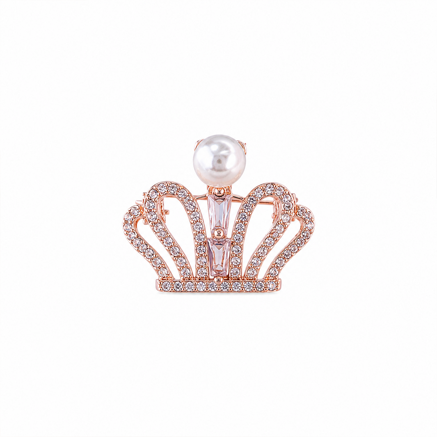 Symphony Rose Gold Royal Tiara Statement Pin