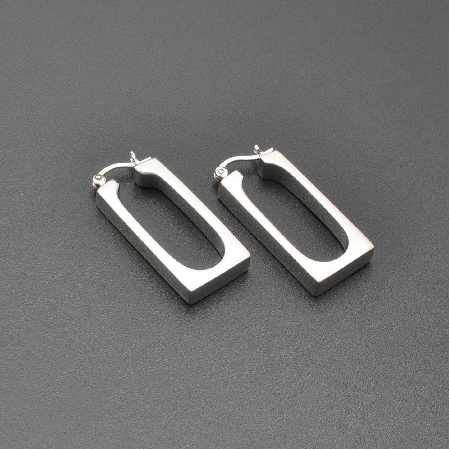 Chunky Silver Huggie Hoop Earring Kanish