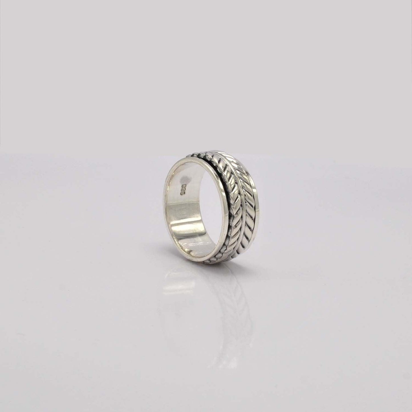 Silver Braided Band Ring Size 10 Kanish