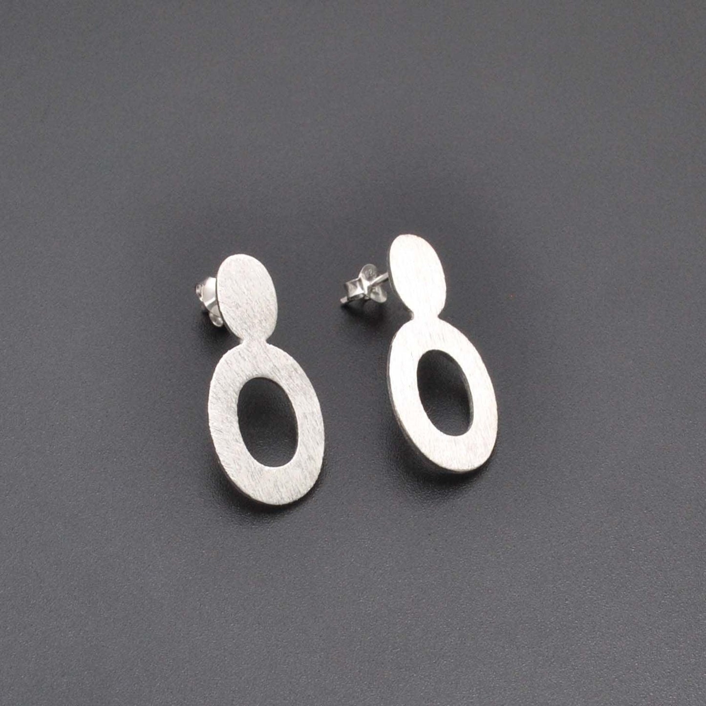 Sterling Silver Stud Earring Matt Finish Kanish