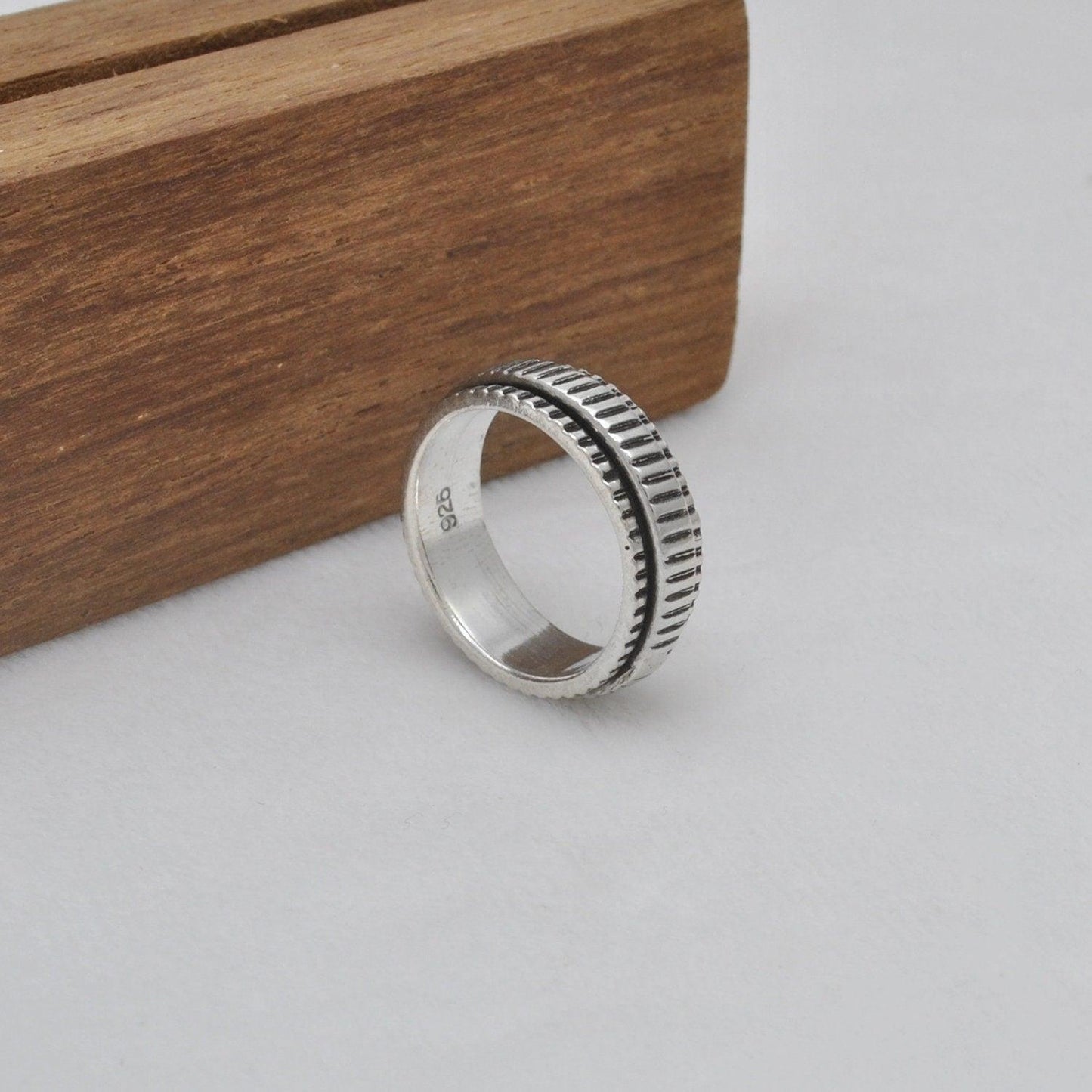 Tibetan Silver Spinner Ring Size 6 Kanish