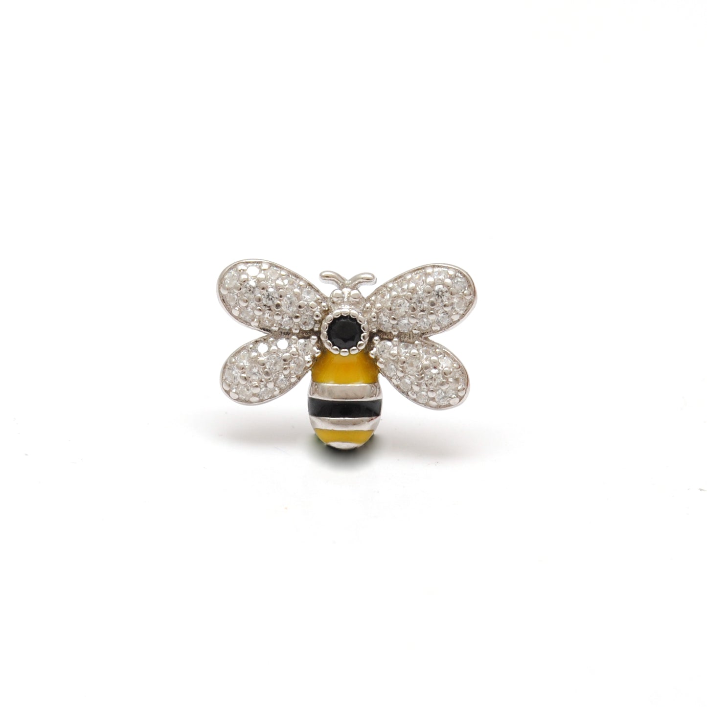925 Sterling Silver Honeybee Brooch for Kids – Cute Gold CZ Bug