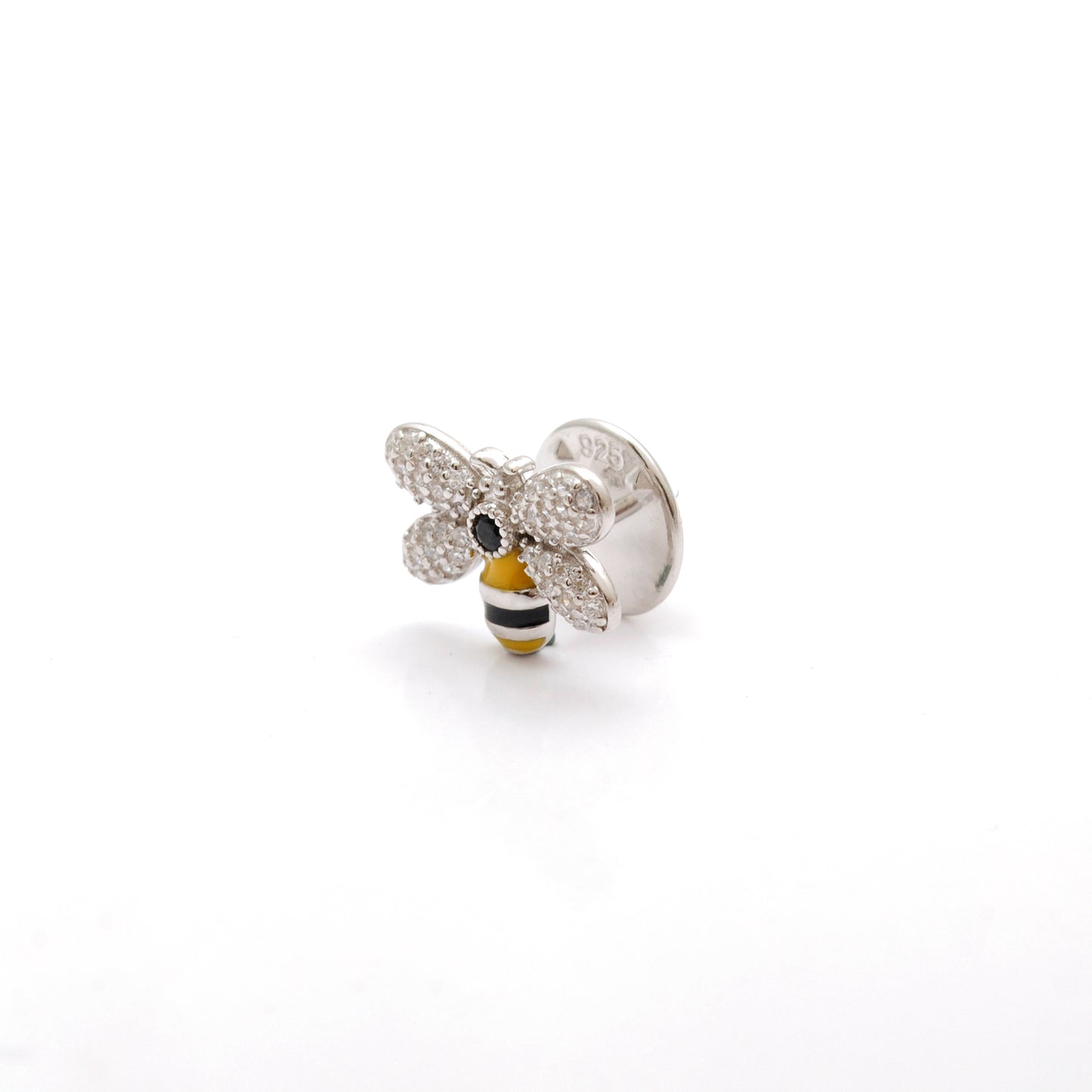 925 Sterling Silver Honeybee Brooch for Kids – Cute Gold CZ Bug