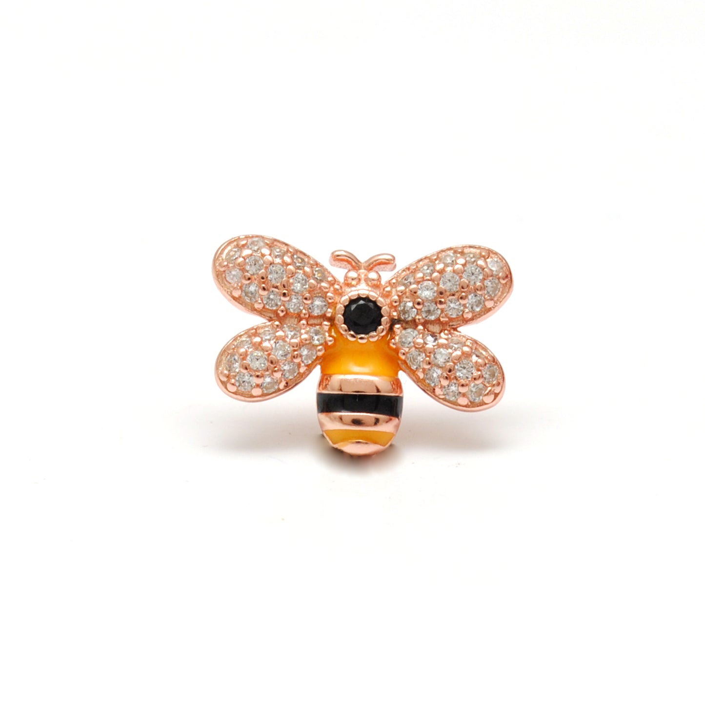 925 Sterling Silver Honeybee Brooch for Kids – Cute Gold CZ Bug