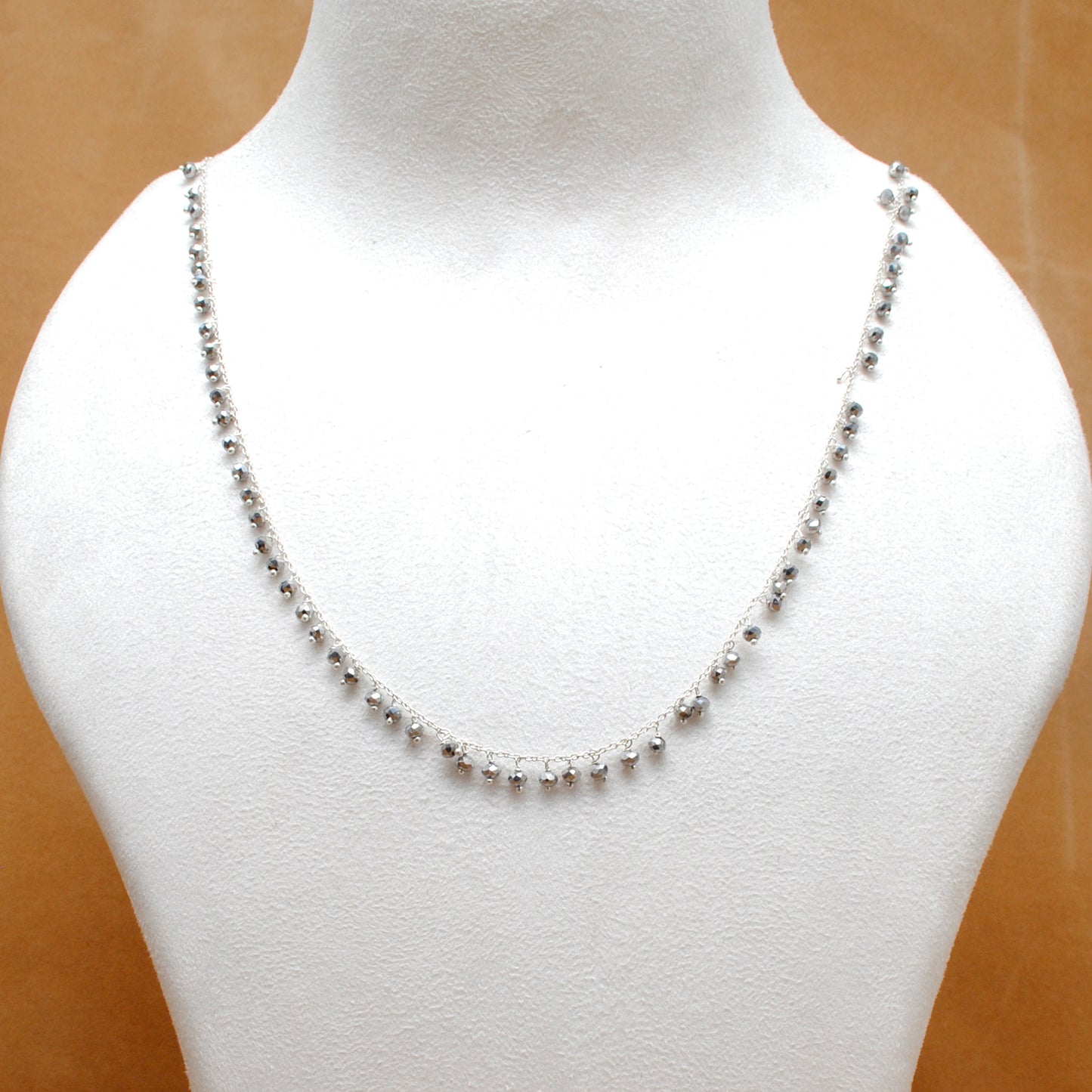 925 Sterling Silver Multi-Gem Necklace – Moonstone, Chalcedony & More