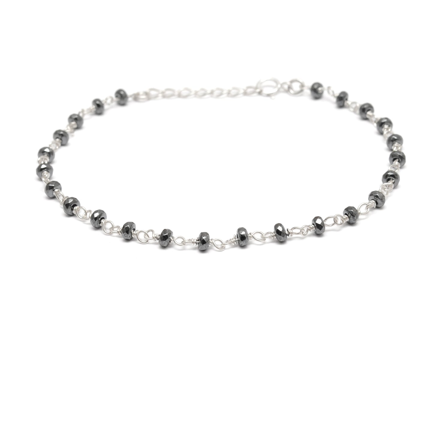 Sterling Silver Pink Quartz, Moonstone & Multi Gemstones Beaded Bracelet