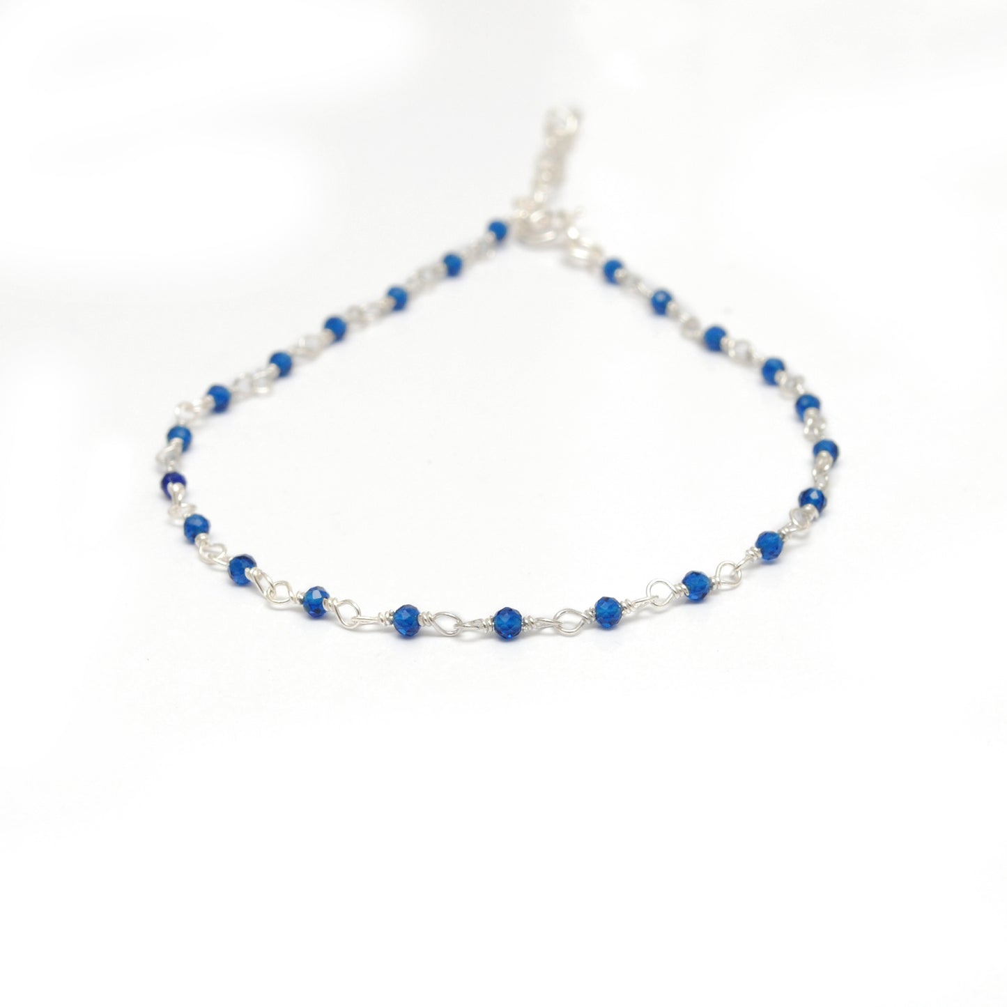 Sterling Silver Bracelet with Lapis Lazuli, Blue Moonstone & More