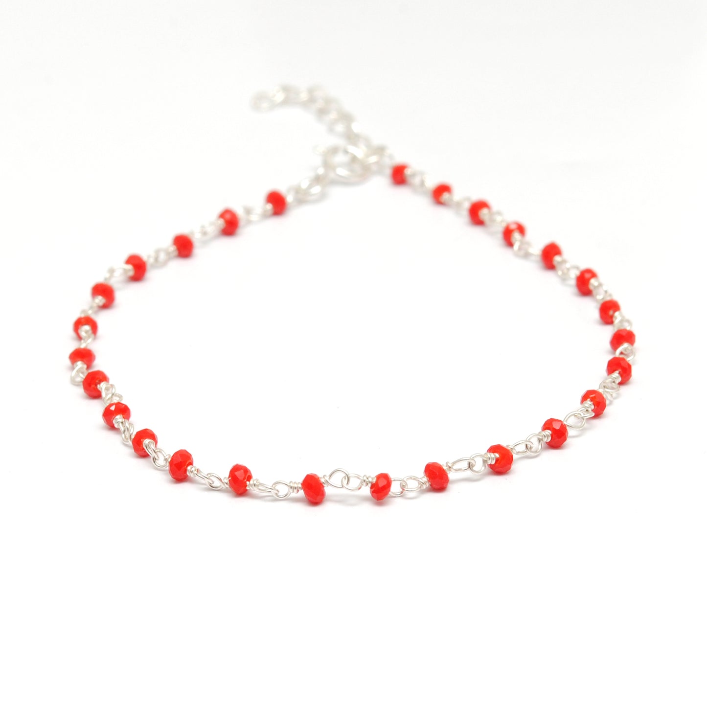 Sterling Silver Multi-Gemstone Beaded Rosary Necklace