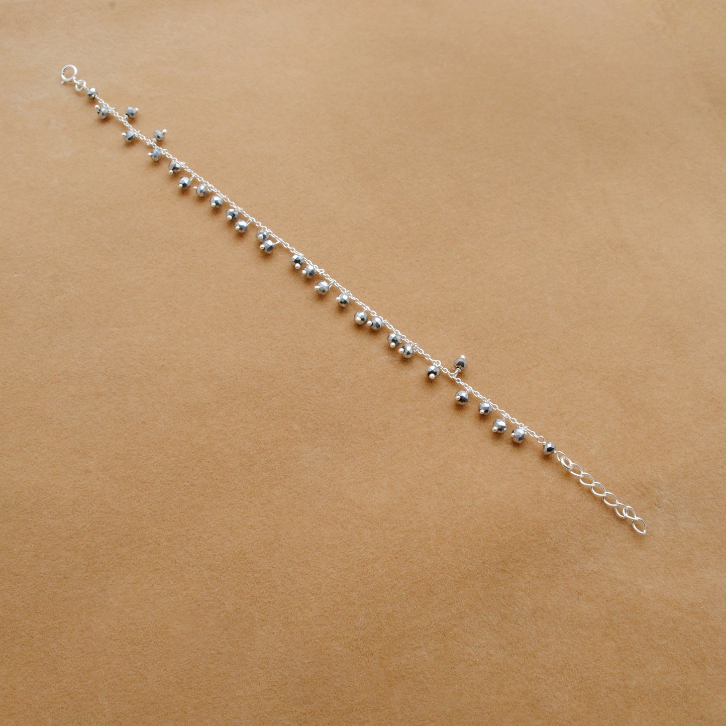 925 Silver Gray Coated Bracelet & Necklace – Minimal Modern Jewelry