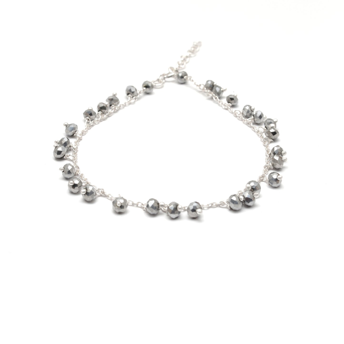 925 Silver Gray Coated Bracelet & Necklace – Minimal Modern Jewelry