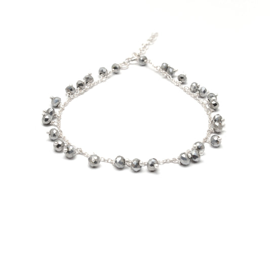 925 Silver Gray Coated Bracelet & Necklace – Minimal Modern Jewelry