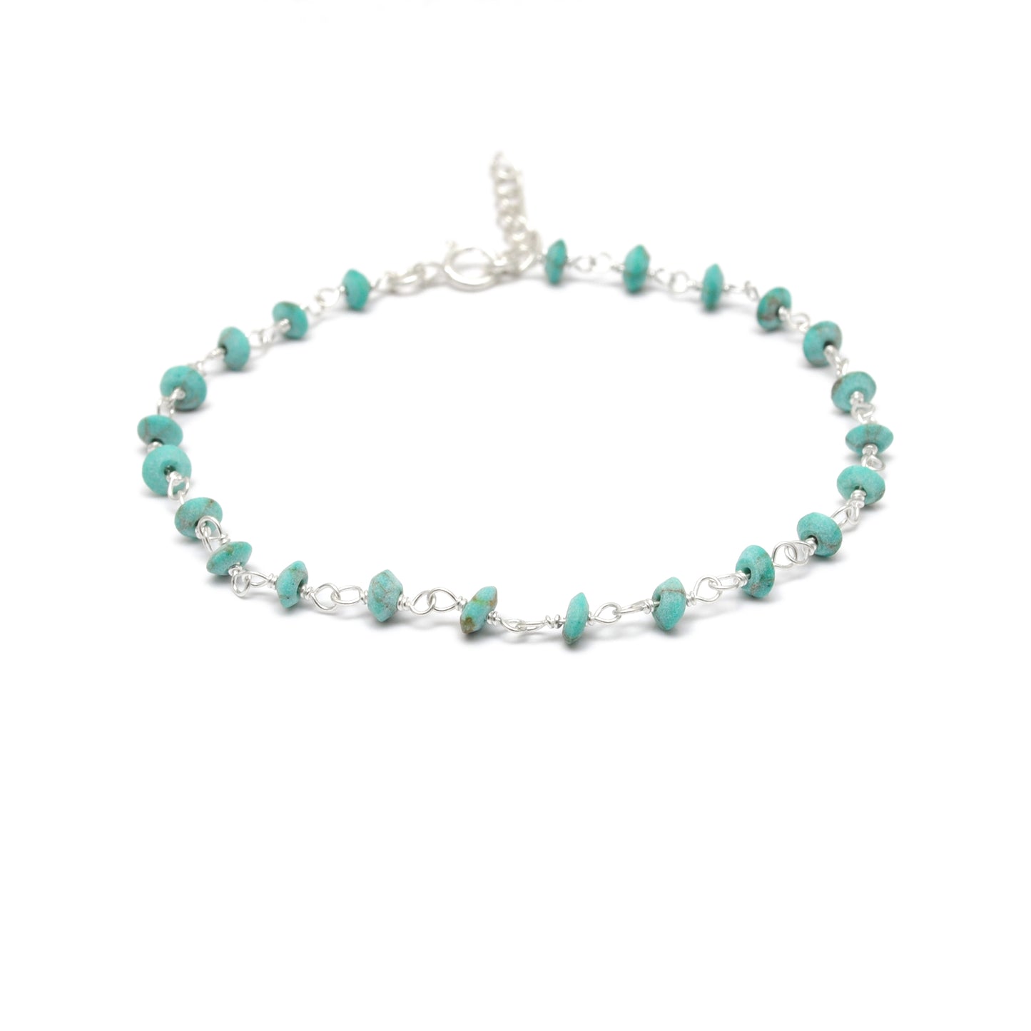 925 Sterling Silver Multi-Gemstone Beaded Bracelet – Aqua, Amethyst & More