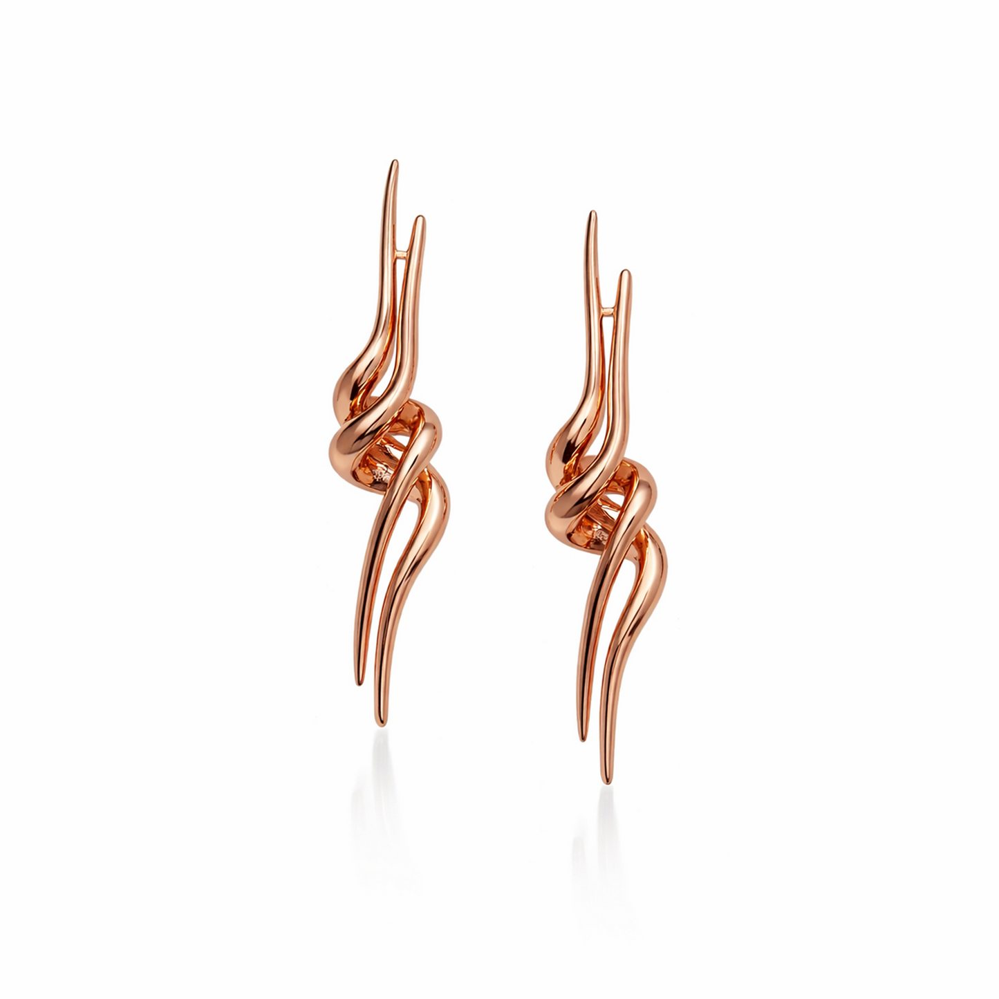 Rose Gold Handmade dangle Stud Earring