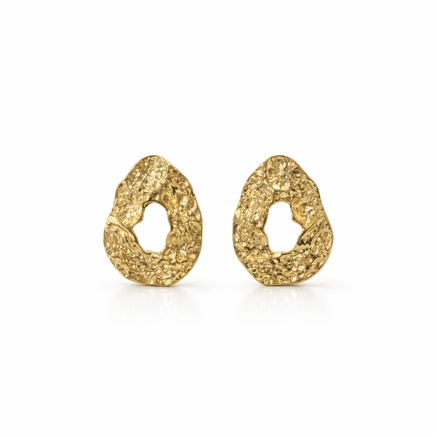 Irregular Shape Plated Stud Earring