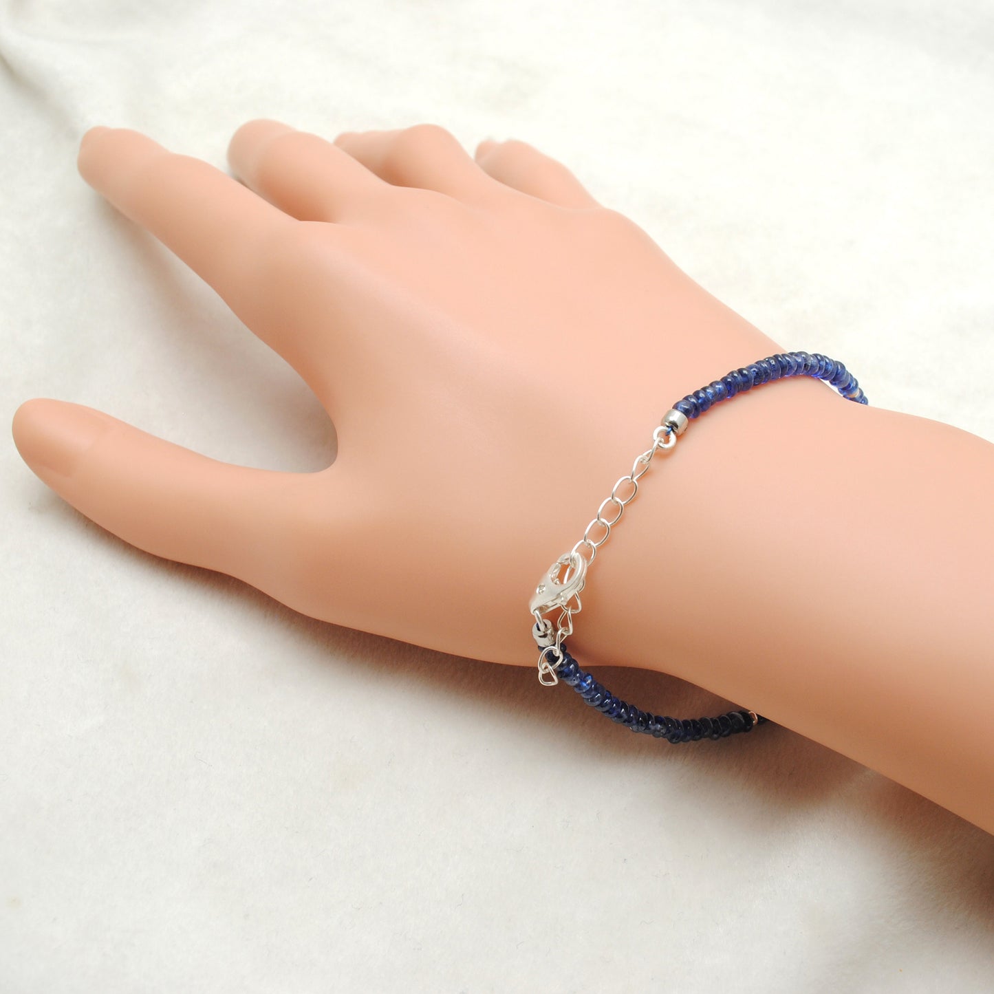 Blue Sapphire & Pearl Bracelet – Natural Gemstone Jewelry, 8 Inch