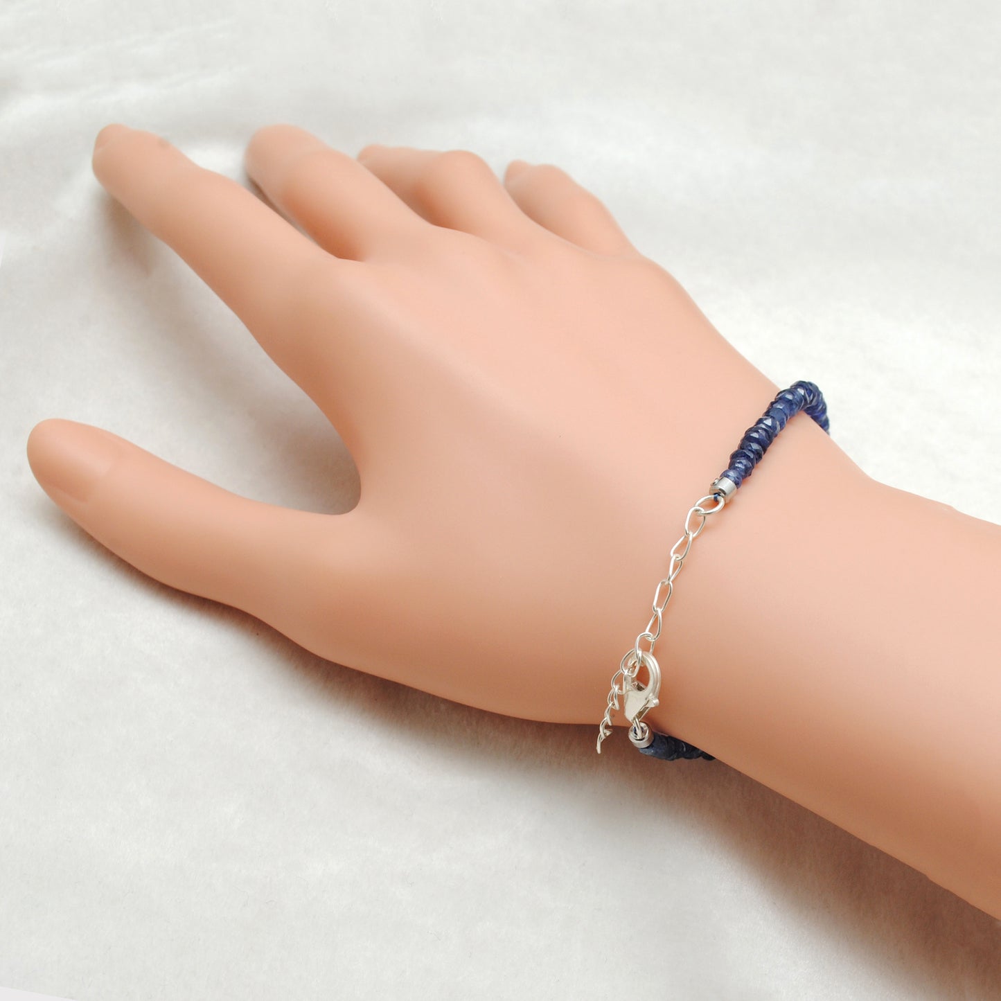 Kyanite & Pearl Beaded Bracelet | 925 Sterling Silver Handmade Gemstone Jewelry