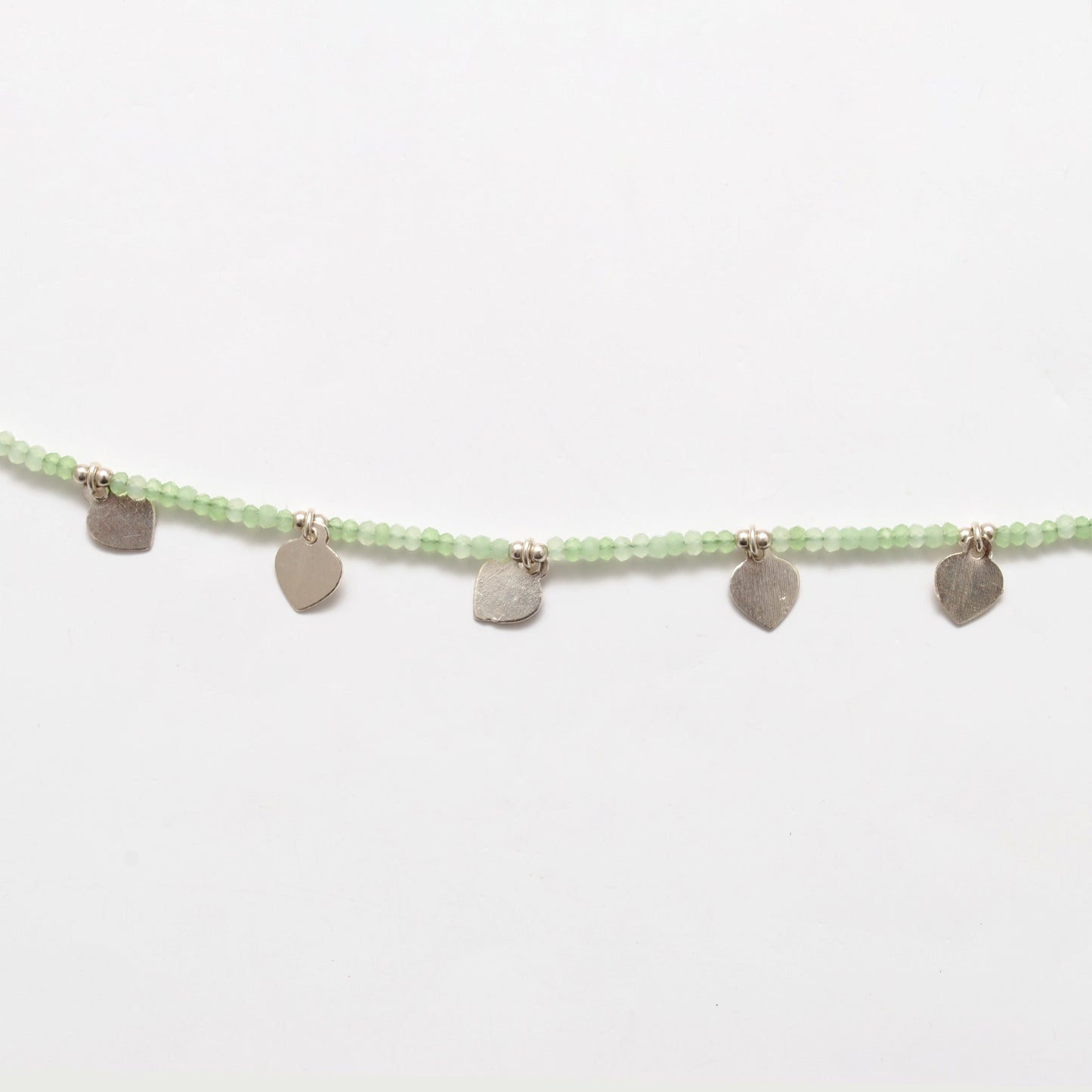 Prehnite Beads Necklace | Handmade Green Gemstone Jewelry | Delicate Necklace Gift for Women