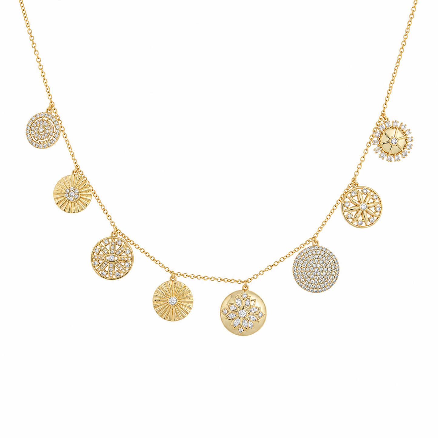 Celestial Multi Charm Gold Necklace