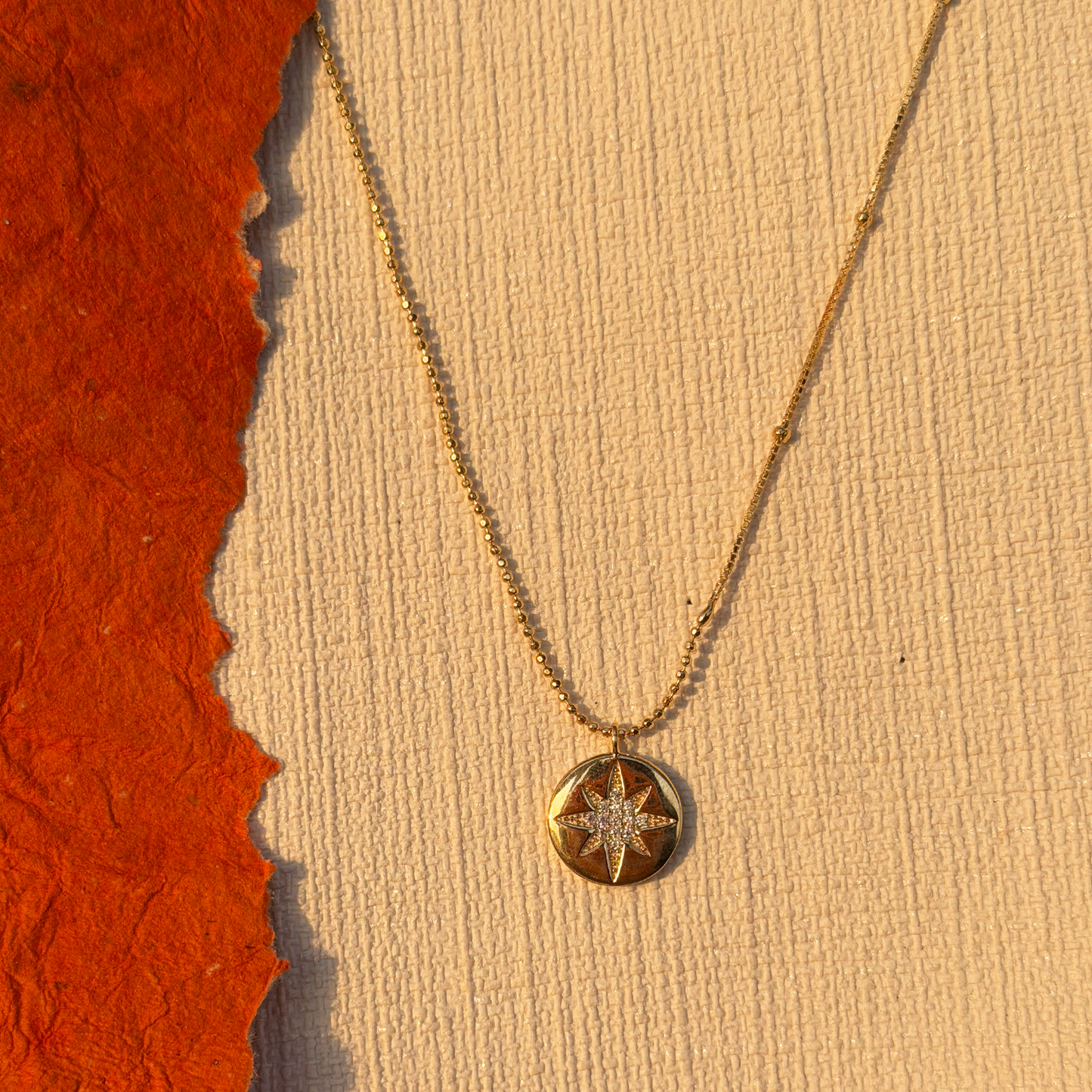 Celestial Star Gold Pendant Necklace