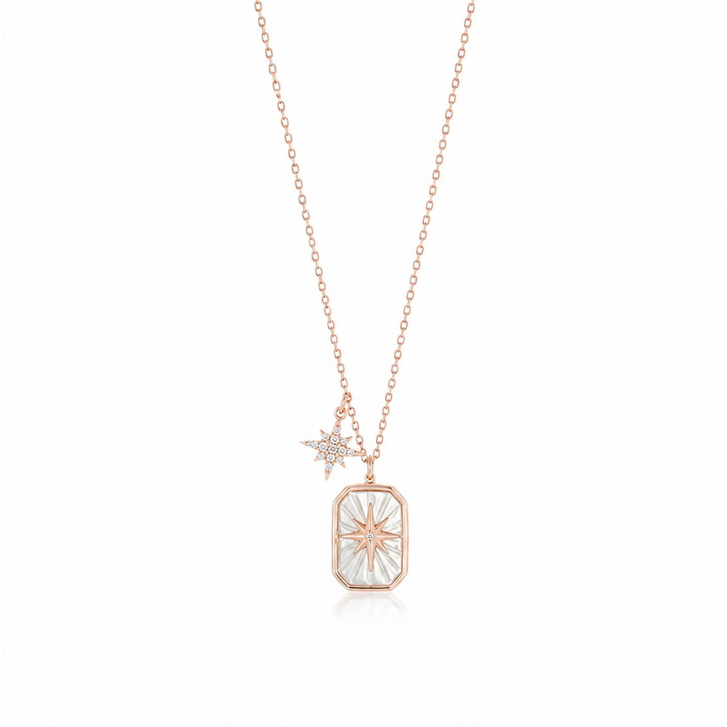 Celestial Starburst Pendant Cubic Zirconia Chain