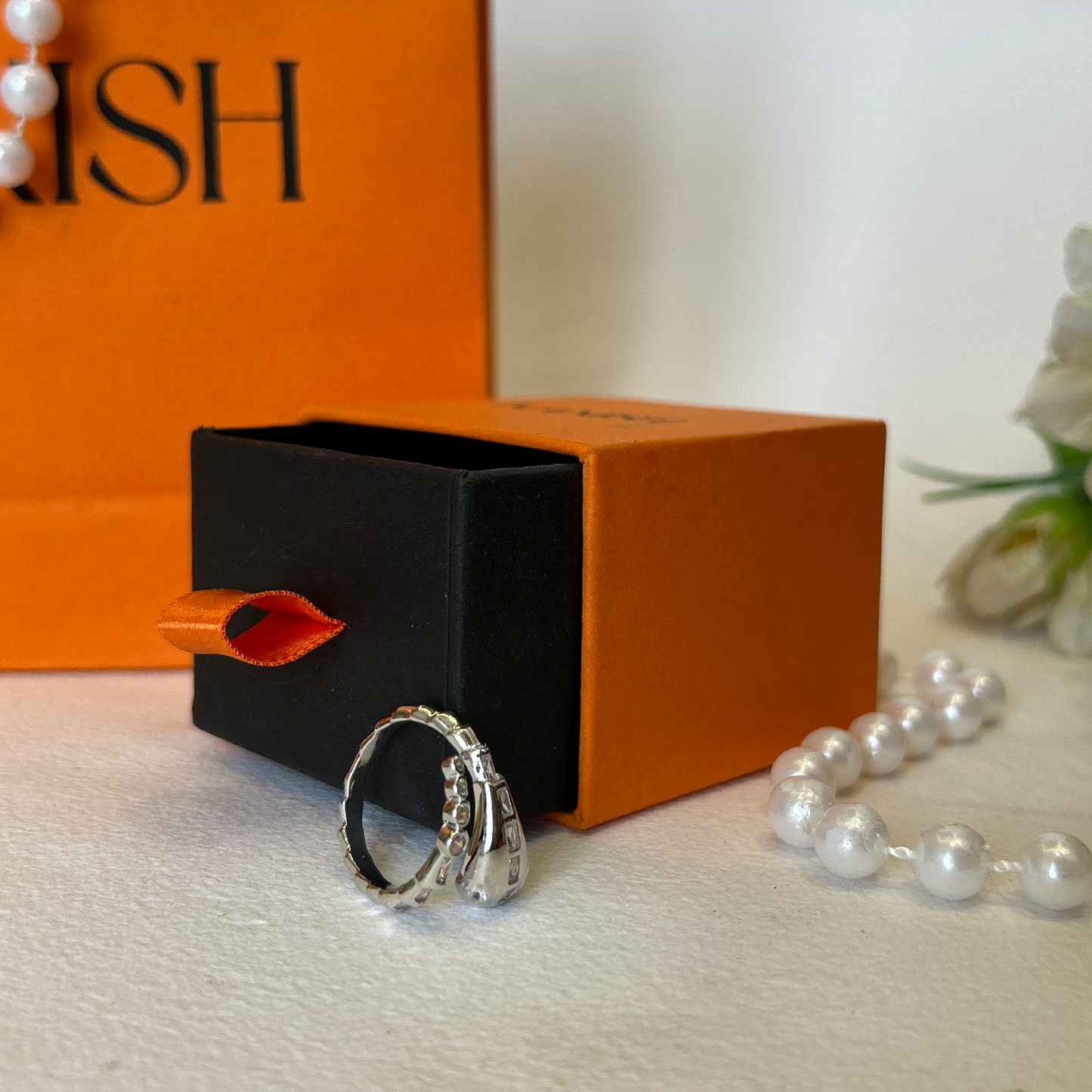 Coiled Serpent Silver Wrap Ring With Cz Accents