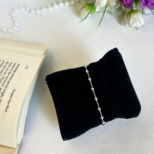 Dainty Sphere Bead Cable Link Chain