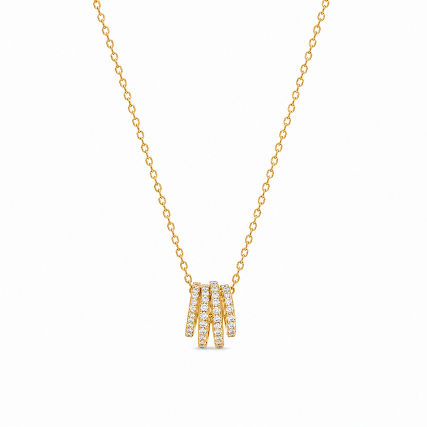 Diamond Cascade Loop Necklace