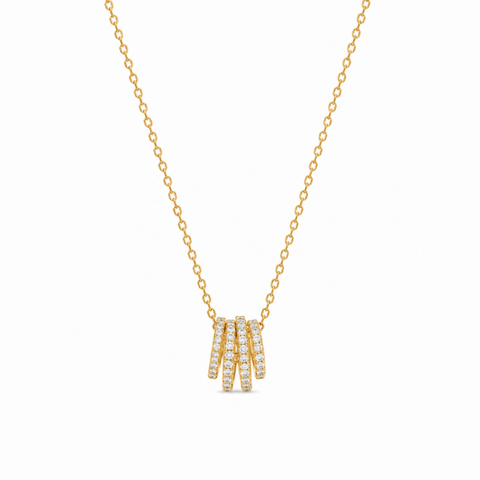 Diamond Cascade Loop Necklace