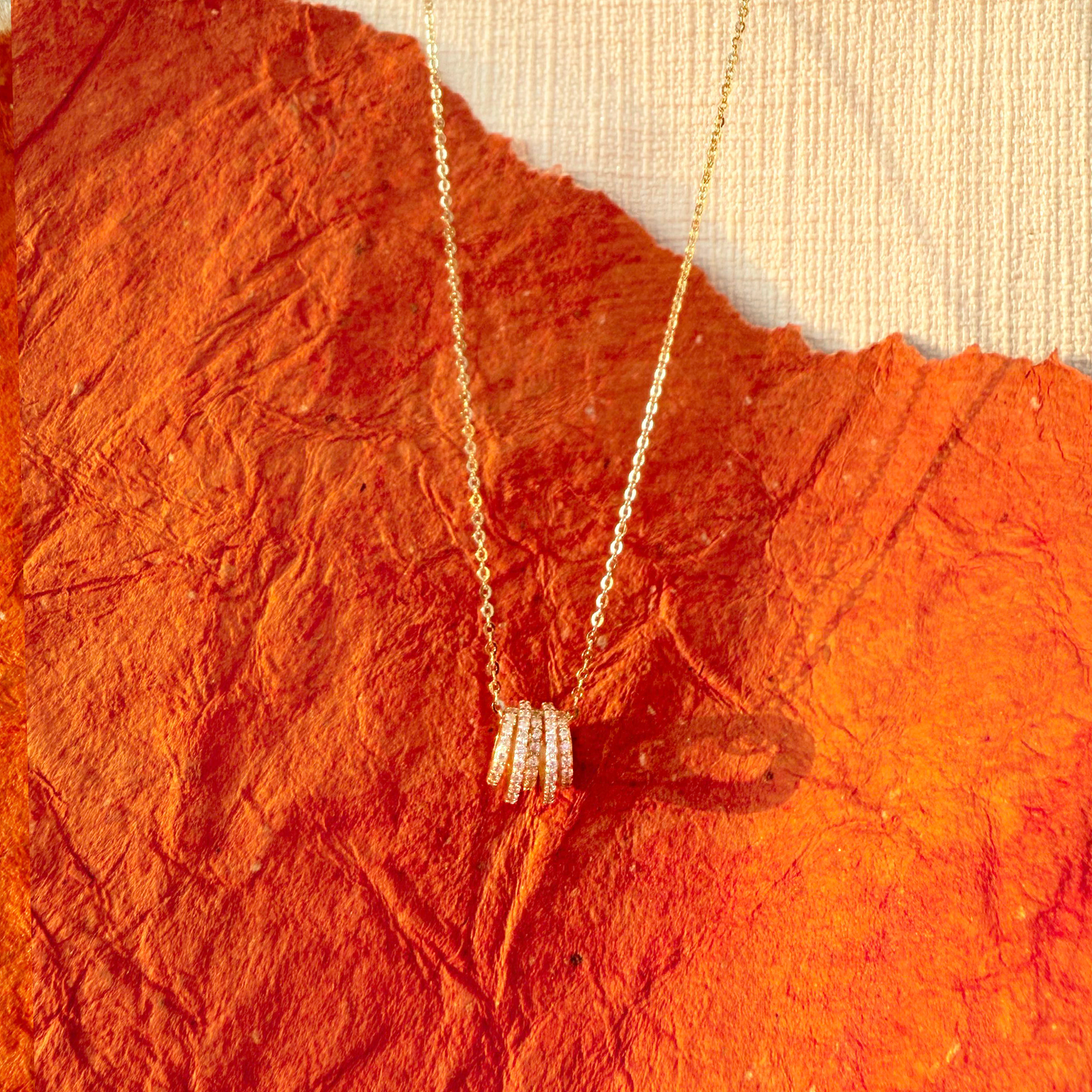 Diamond Cascade Loop Necklace
