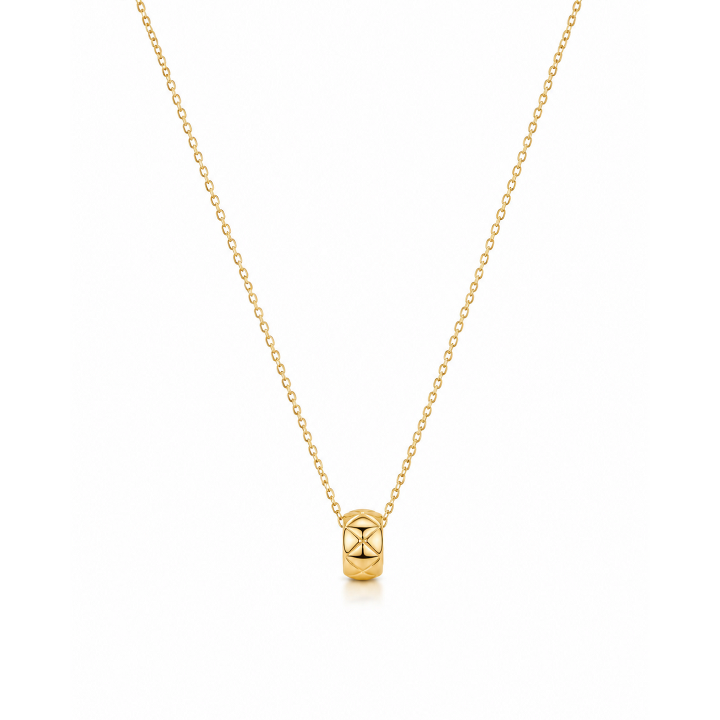 Gold Charm Necklace in Sterling Silver