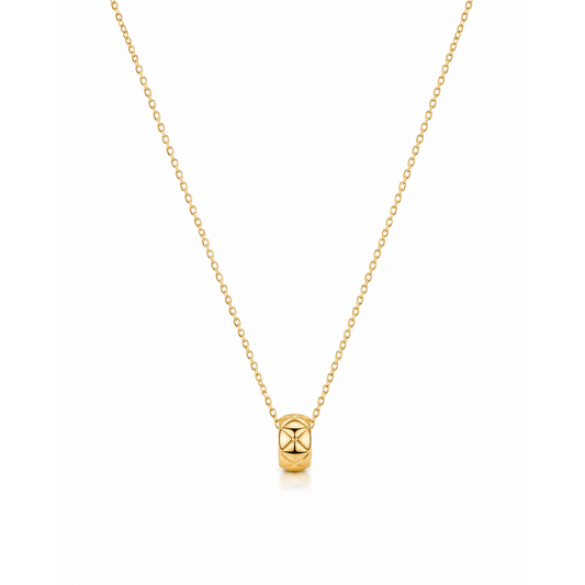 Gold Charm Necklace in Sterling Silver
