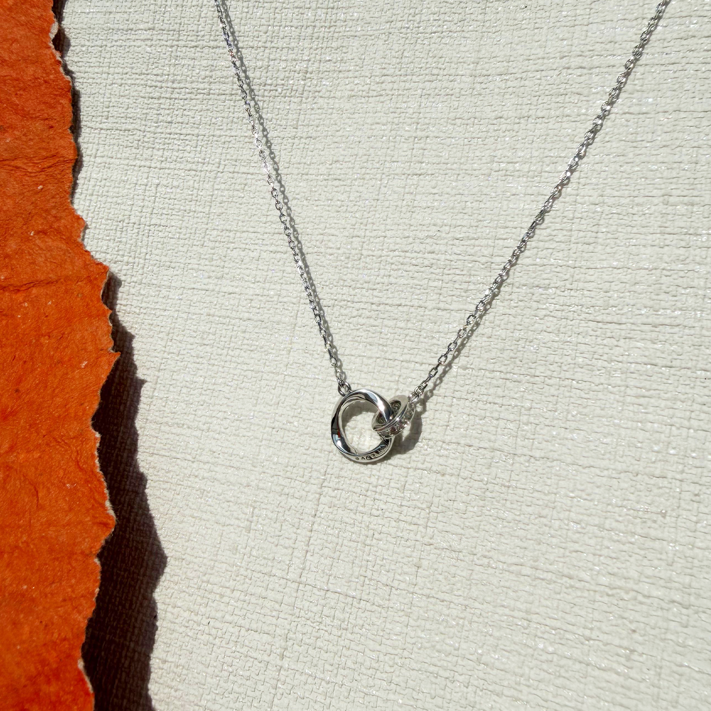 Intertwined Circle Sterling Silver Pendant Necklace