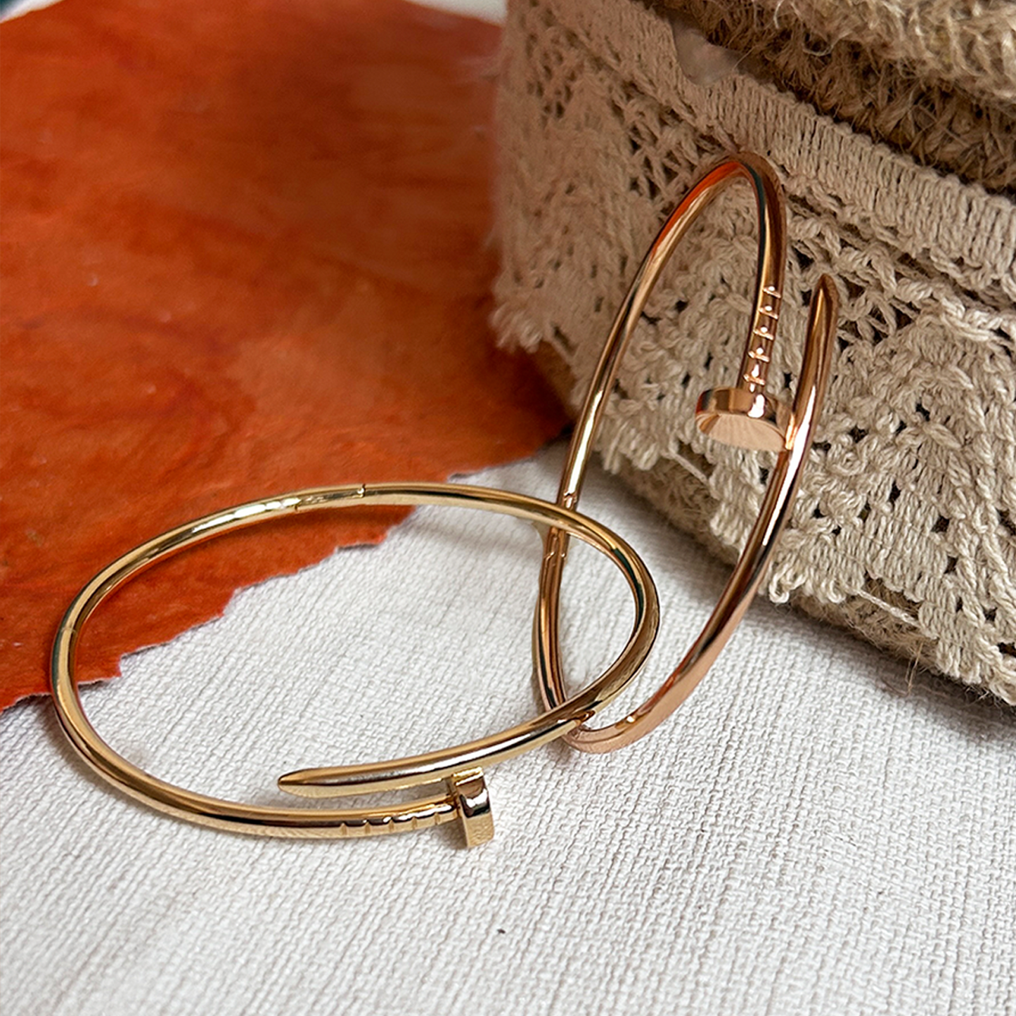 Minimalist Curved Nail Sterling Silver Bracelet