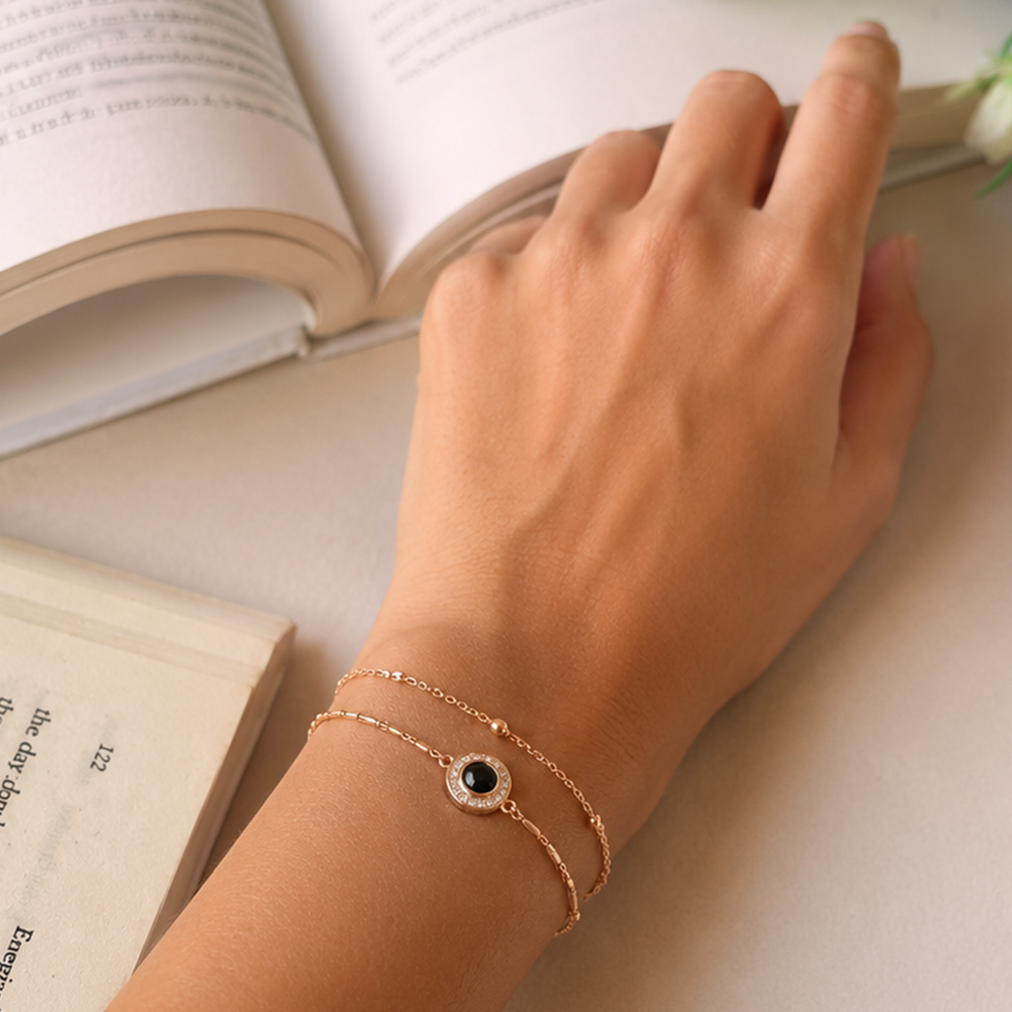 Minimalist Cz Pave Circle Layered Delicate Chain