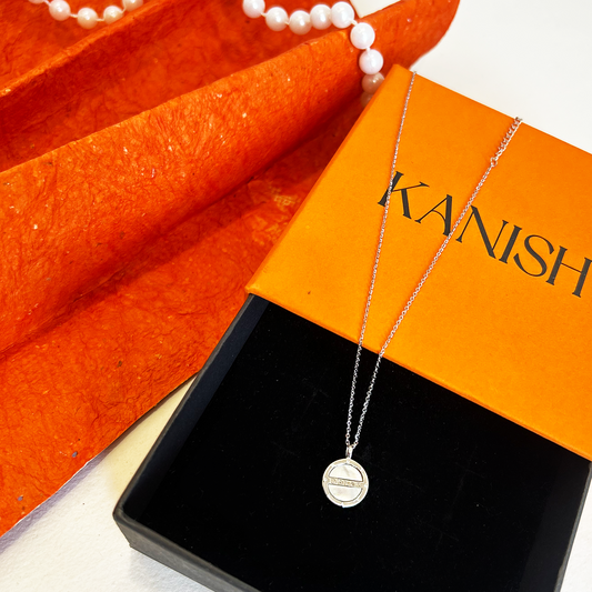 Silver Circular Medallion Pendant Necklace