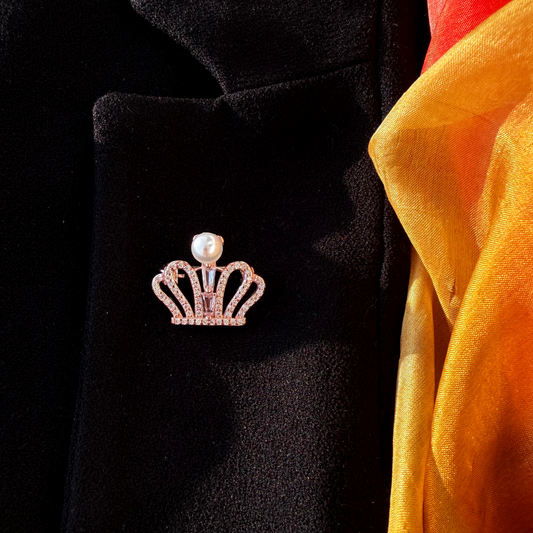 Symphony Rose Gold Royal Tiara Statement Pin