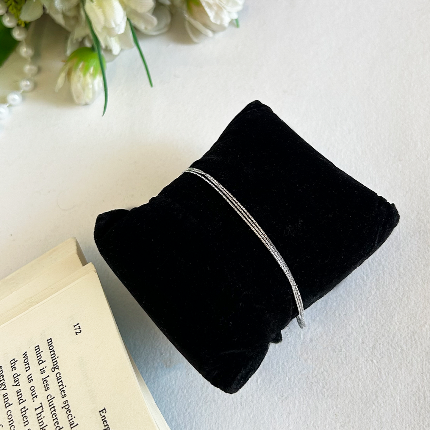 Triple Strand Delicate Silver Layering Chain Bracelet