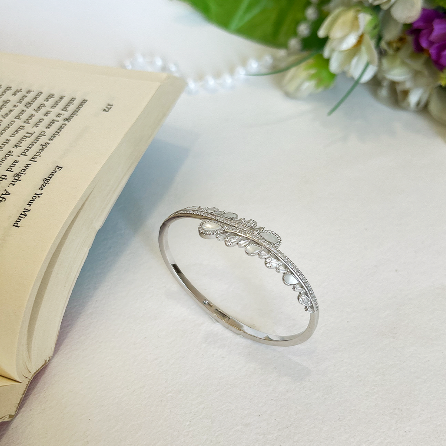 Vintage Filigree Teardrop Sterling Silver Bracelet with Matching Band
