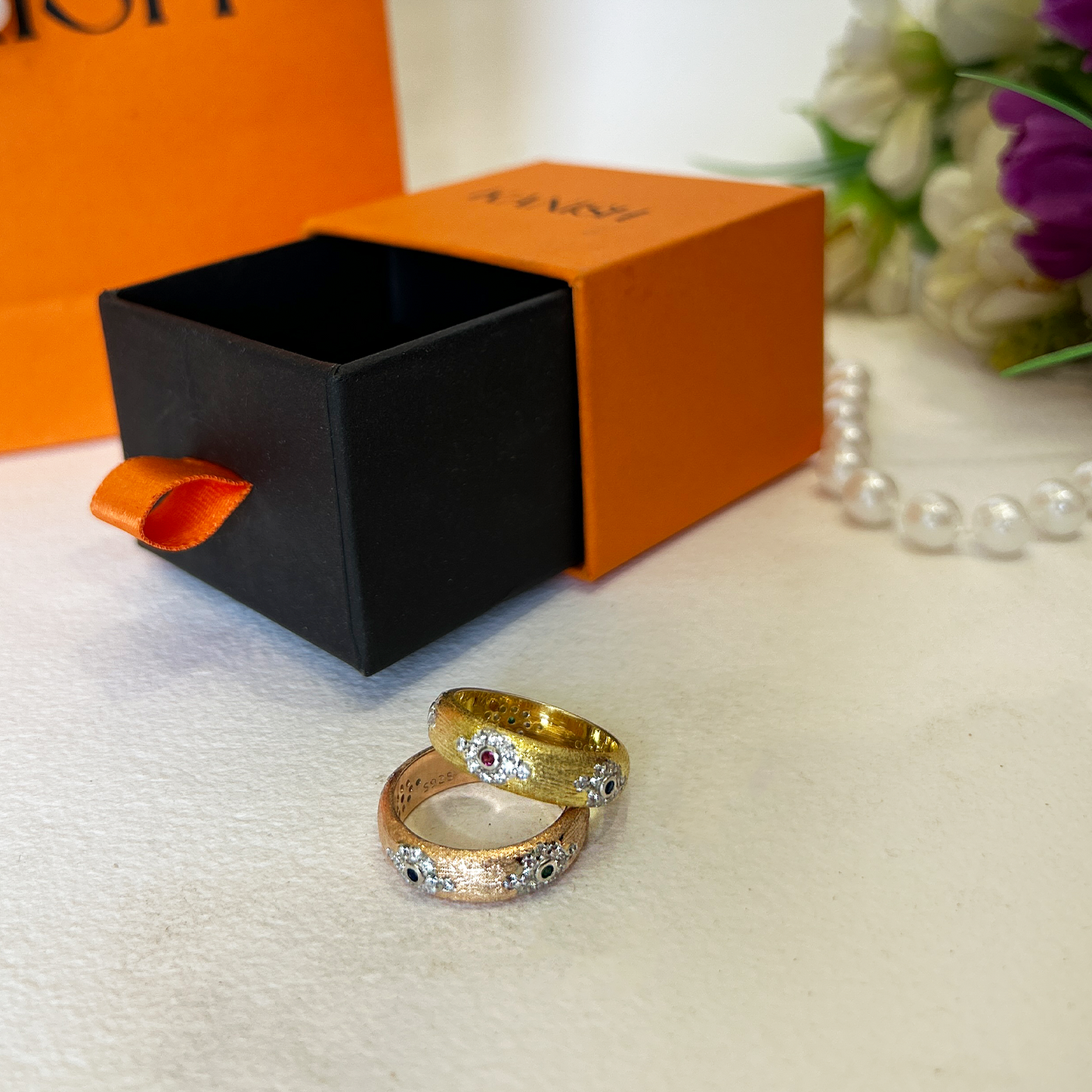 Vintage Frost Multi-Stone Band