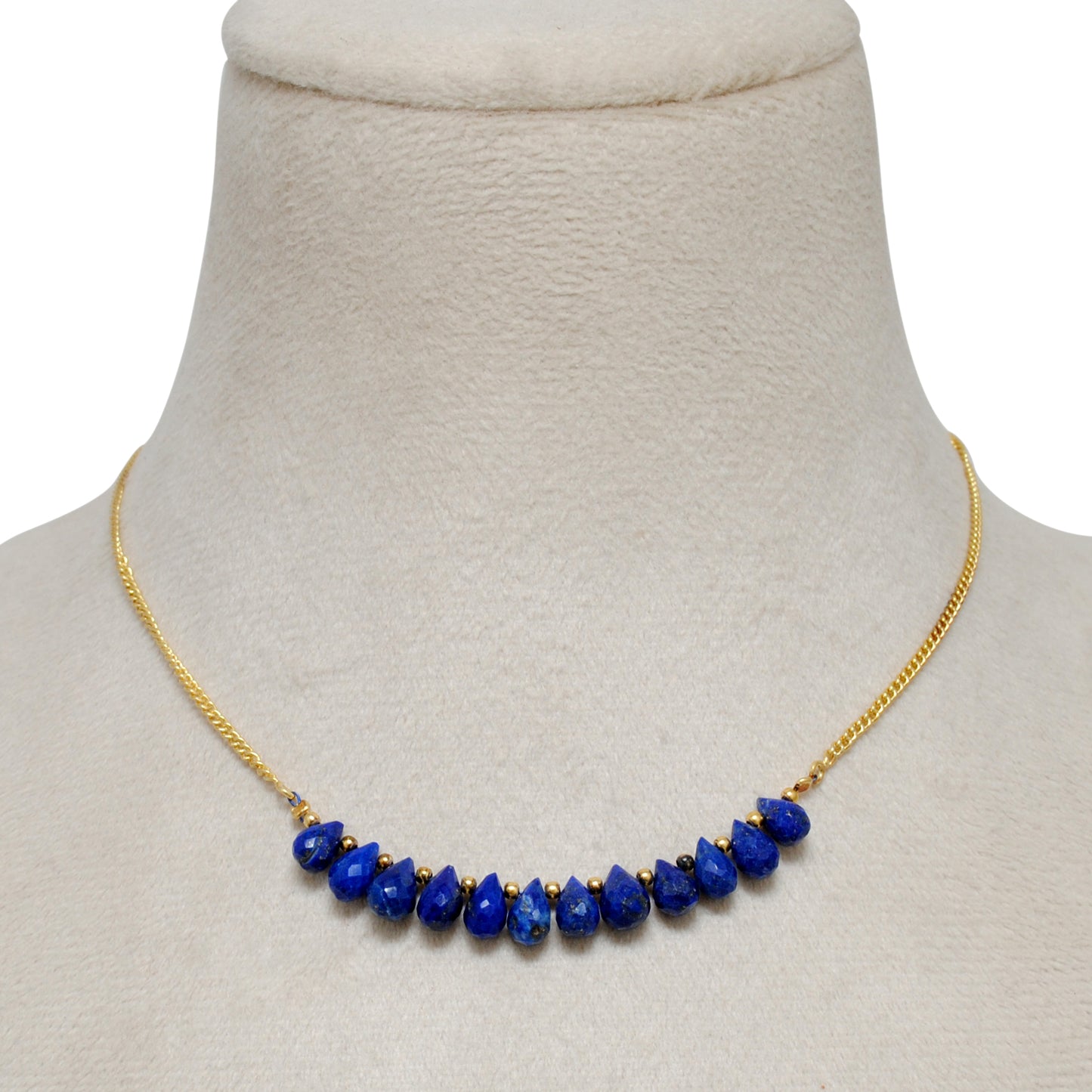 Kanish 925 Sterling Silver Natural Lapis Lazuli 18" Pendant Necklace