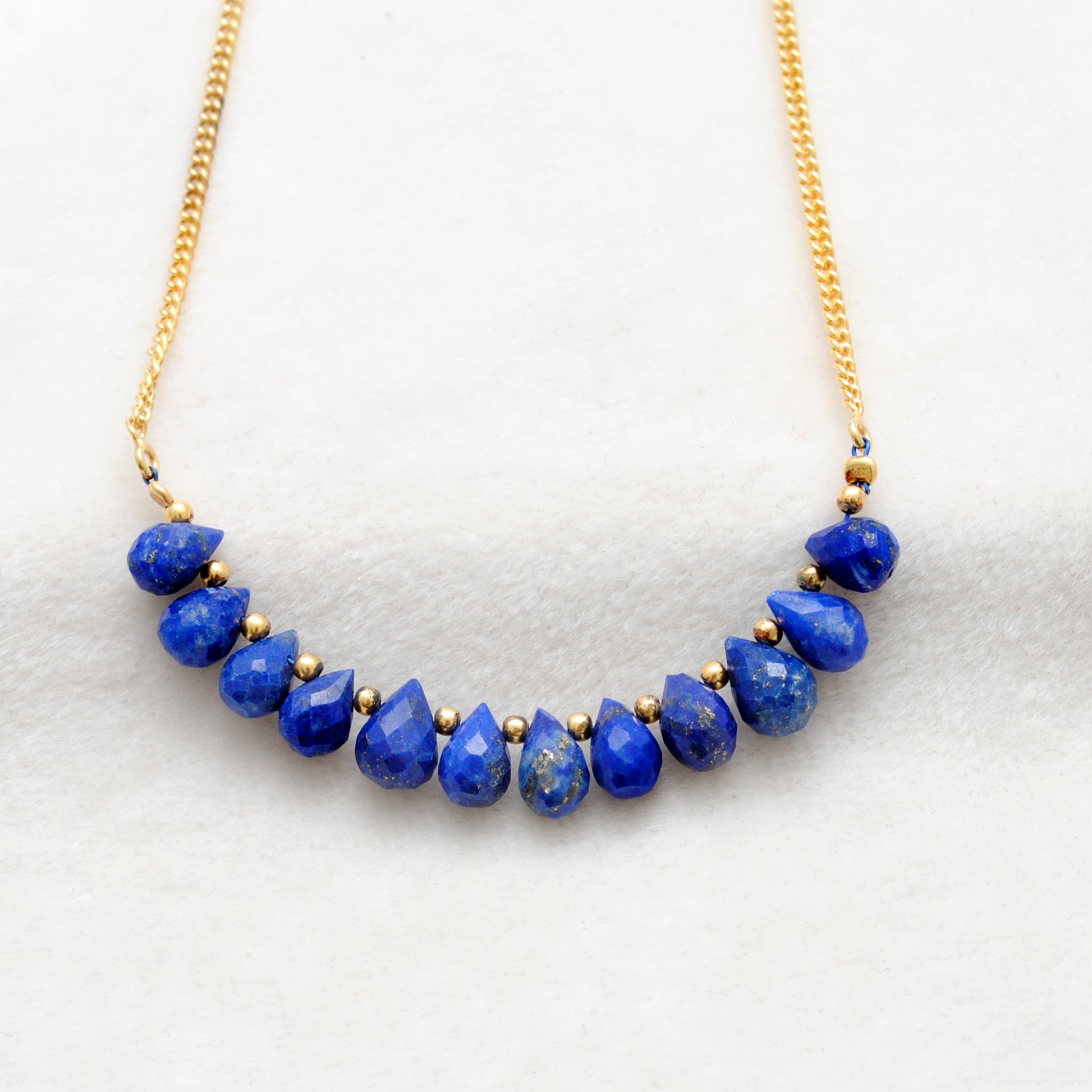 Kanish 925 Sterling Silver Natural Lapis Lazuli 18" Pendant Necklace