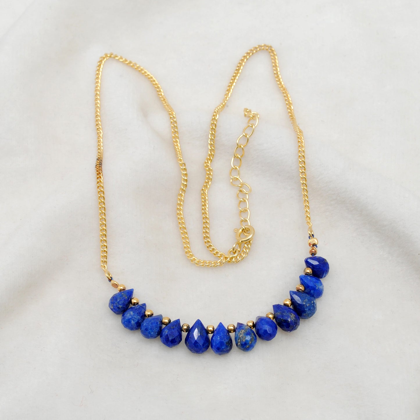 Kanish 925 Sterling Silver Natural Lapis Lazuli 18" Pendant Necklace