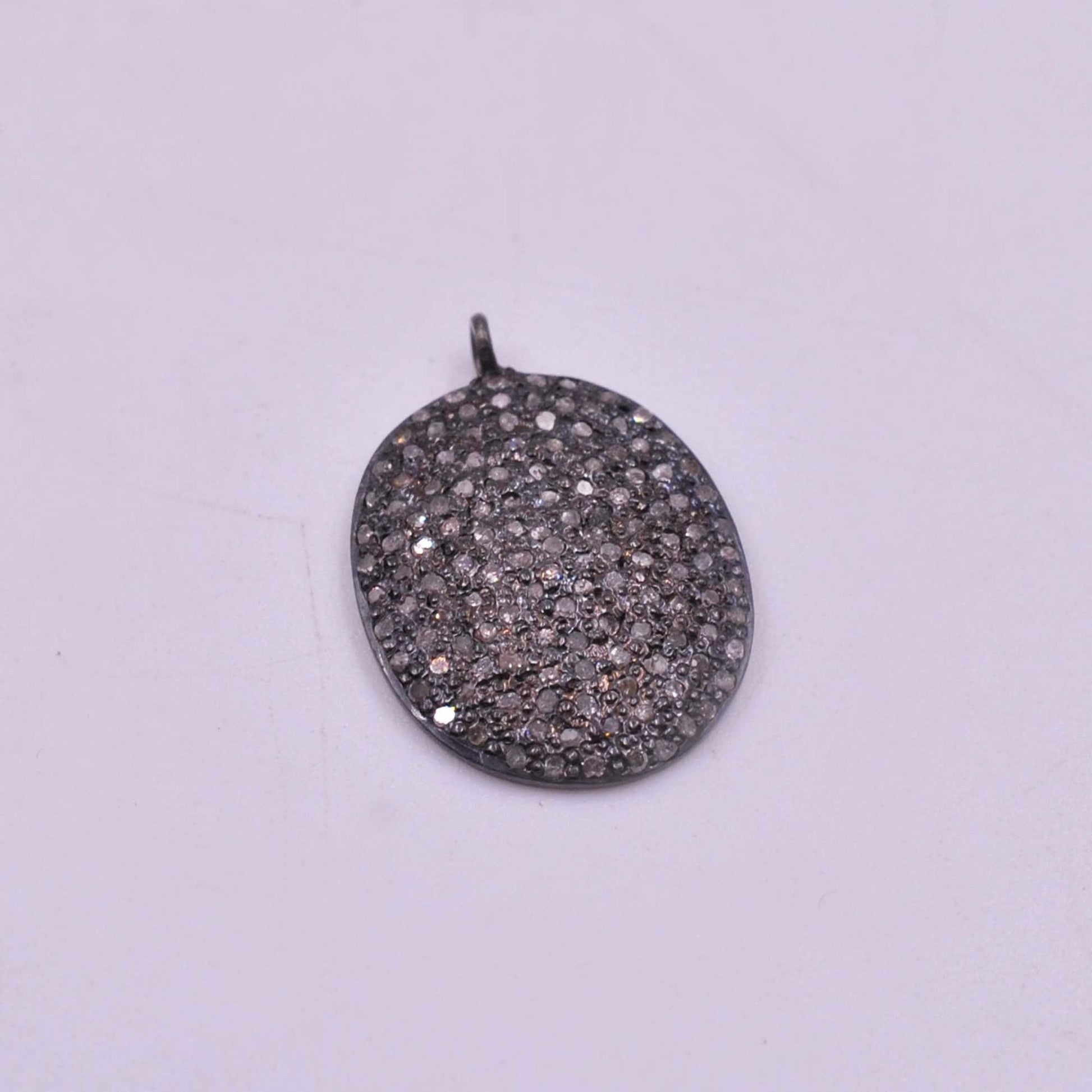 925 Sterling Silver Pave Diamond Pendant Kanish