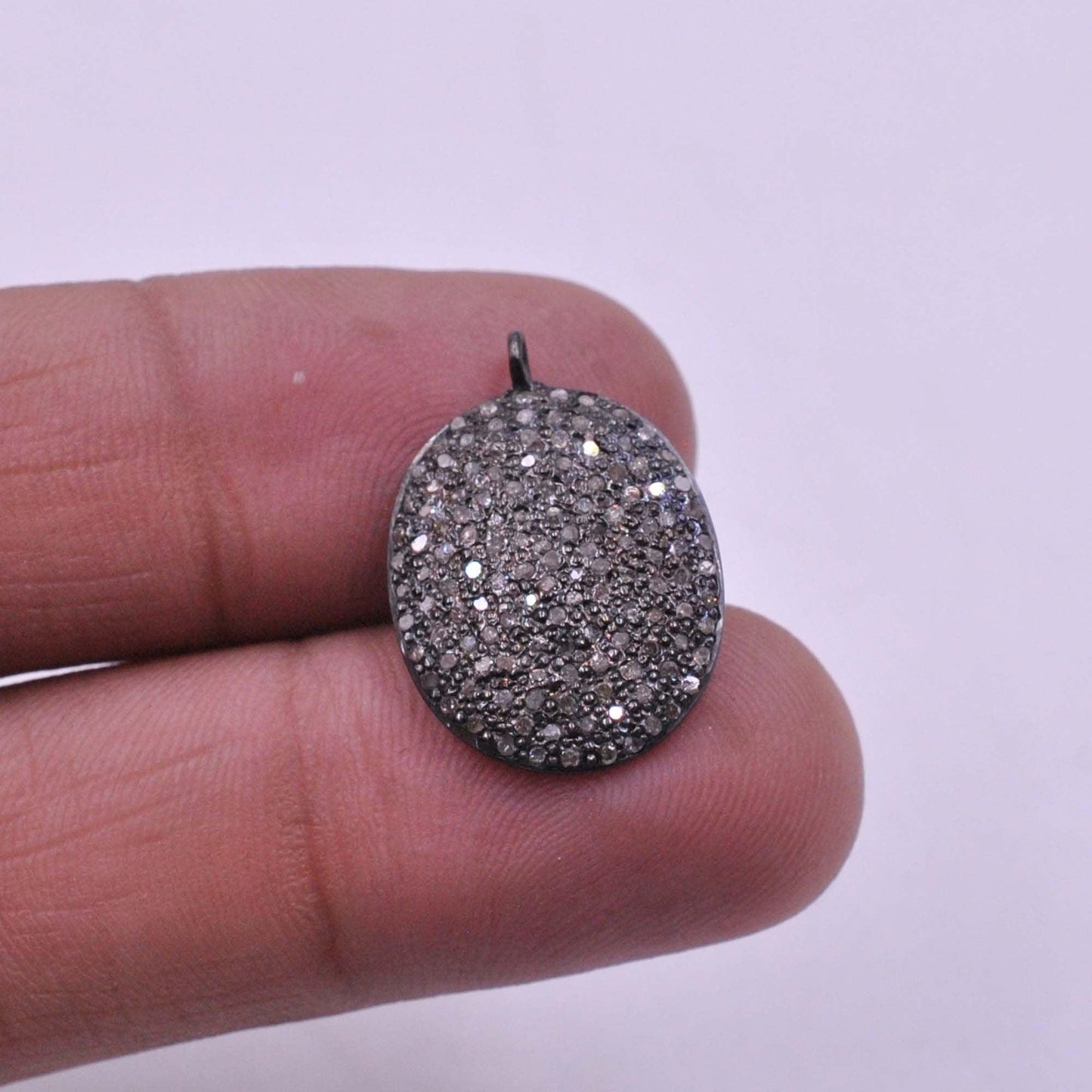 925 Sterling Silver Pave Diamond Pendant Kanish