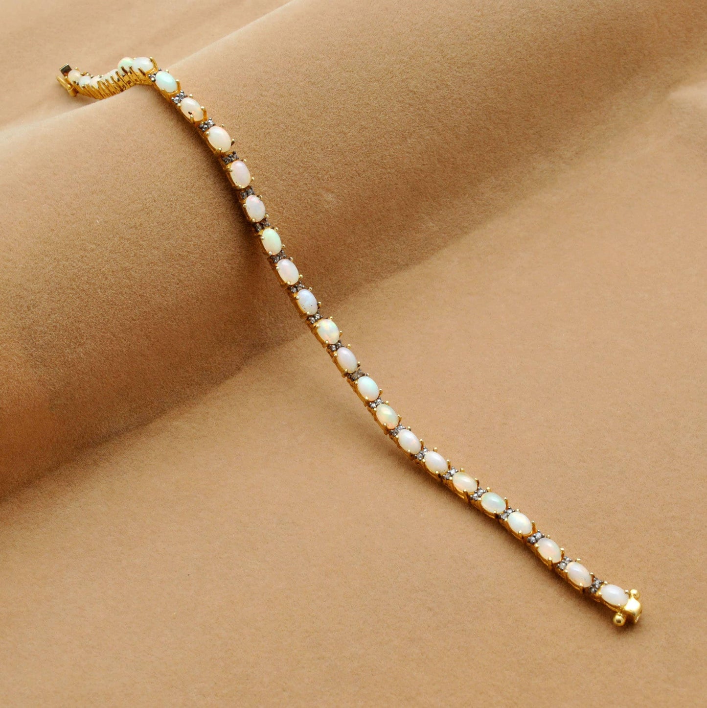 Natural Opal Fire Bracelet October Birthstone Kanish
