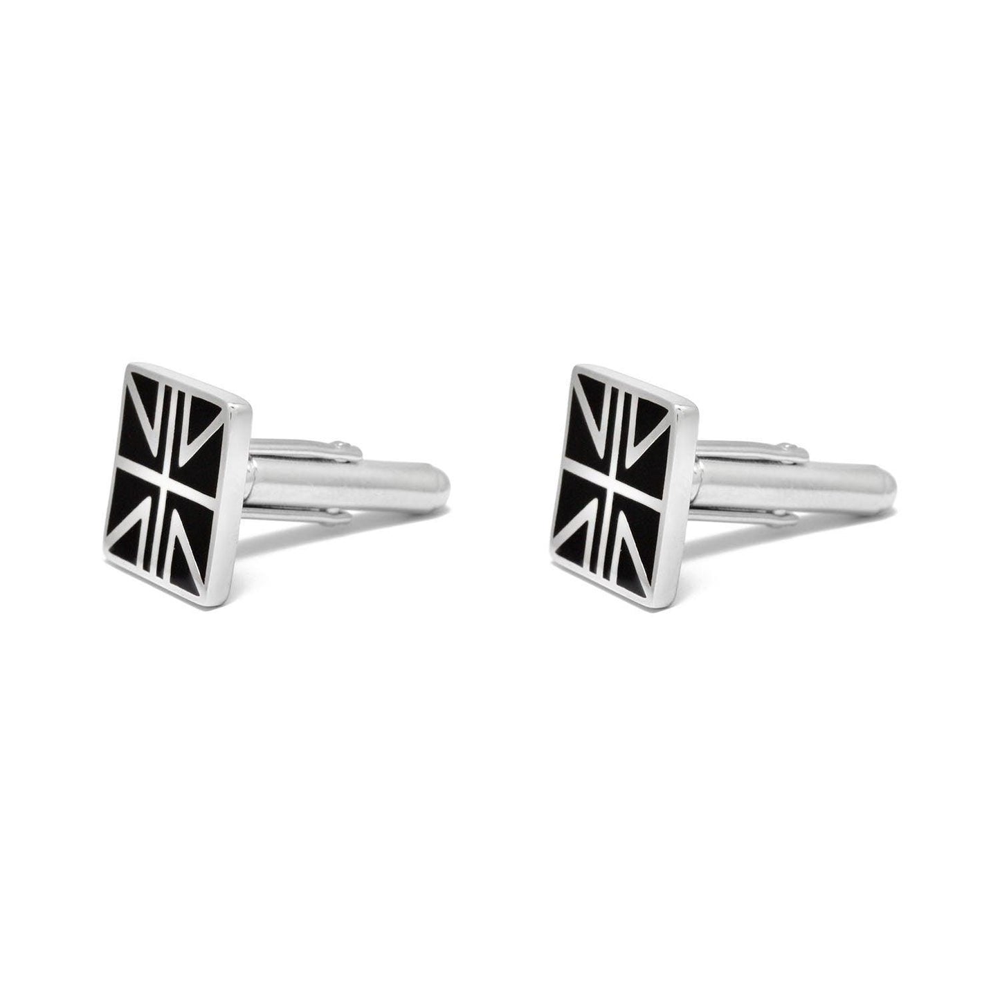 Handcrafted Union Jack Silver Cufflinks Kanish